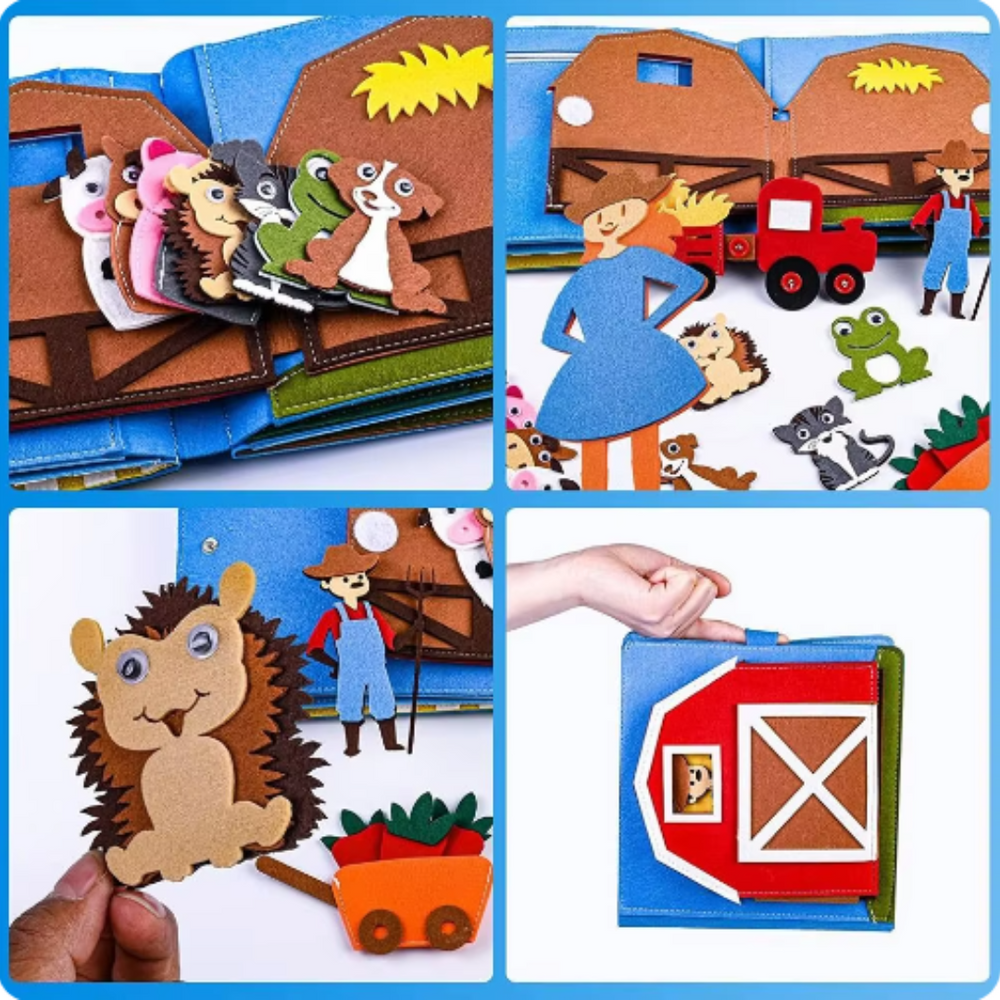 Pedagogisk Filtgårdsbok – Upptäck Lekfullt Djur på Gården (Småbarn & Förskolebarn) 2–5 År More For Mini
