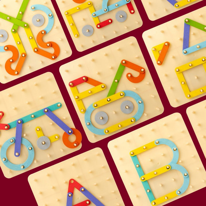CreatiBoard Montessori Puzzelbord voor Kinderen – Educatief Houten Speelgoed voor Creativiteit en Vaardigheden More For Mini