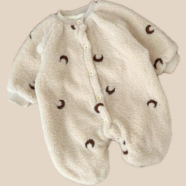 Byxdress/Overall med manar – MoonDreamer Baby, Unisex, Beige, Bomull, Storlek 0–3 år More For Mini