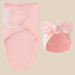 Inbäddningsfilt & Mössa – DreamNest Luxe, Unisex, Grå/Grön/Rosa/Vit/Brun, Bomull, Nyfödd More For Mini