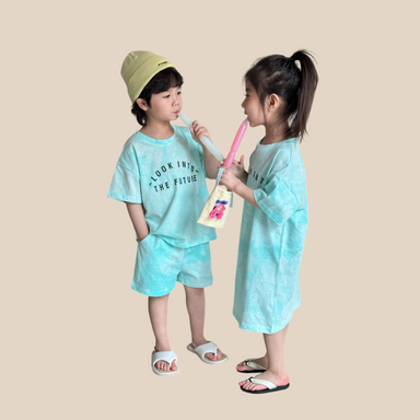 Klädset med Tie-Dye – SkyGlow Unisex, Blå, Bomull, Storlek 0–8 år More For Mini