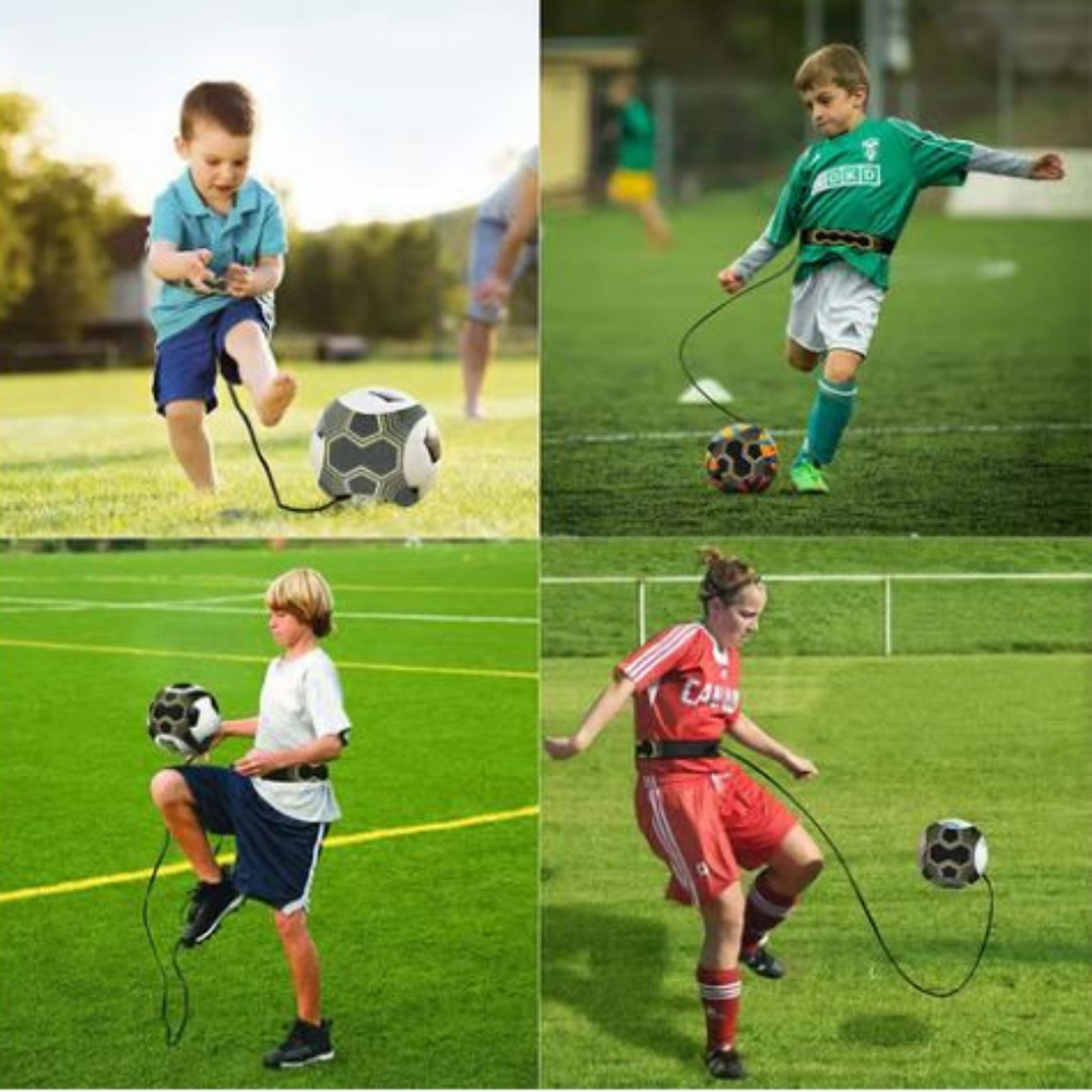 FlexiKick Solo Träningsrem – Förbättra Dina Fotbollsfärdigheter Solo | Hållbar & Mångsidig More For Mini