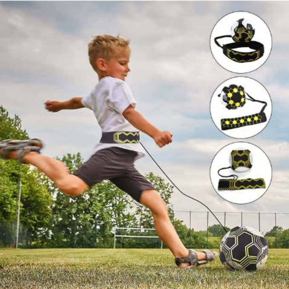 FlexiKick Solo Träningsrem – Förbättra Dina Fotbollsfärdigheter Solo | Hållbar & Mångsidig More For Mini
