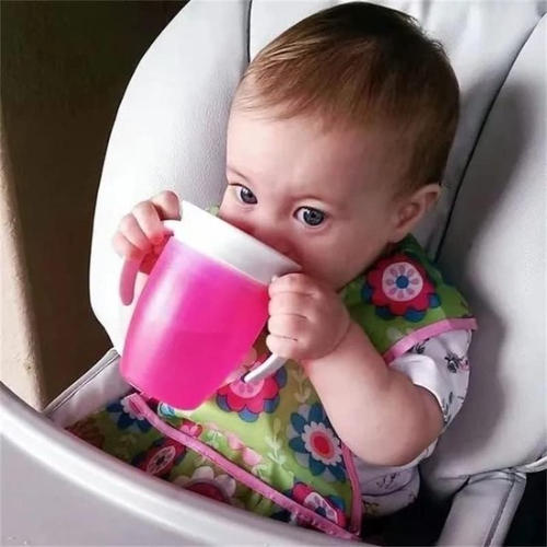 Spillfri babydrickmugg 360° – Självständig dryck utan spill | Säker & BPA-fri More For Mini