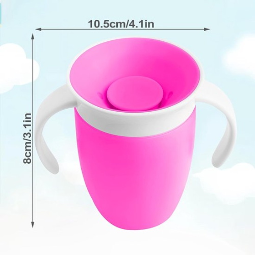 Spillfri babydrickmugg 360° – Självständig dryck utan spill | Säker & BPA-fri More For Mini