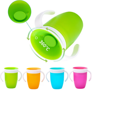 Spillfri babydrickmugg 360° – Självständig dryck utan spill | Säker & BPA-fri More For Mini