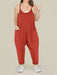 Gravidjumpsuit med stora fickor – ledig passform, stretchig bomullsmix | mammakläder