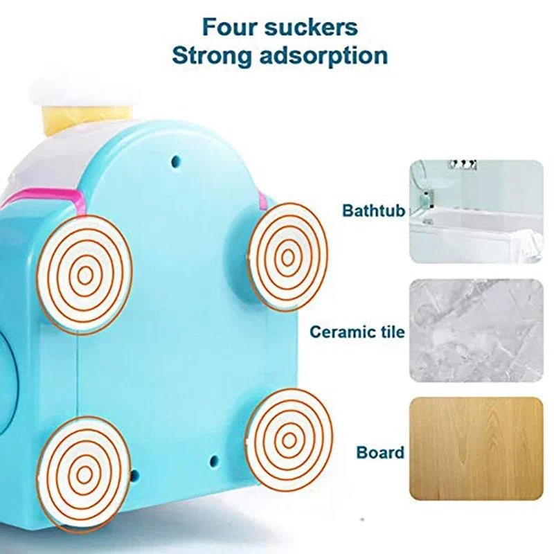 Badleksak som gör skumglass – tvålpump med spak, ABS-plast | skummaskin för badet