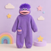 Onesie för barn med monsterdesign och huva – mjukt tyg, rymlig passform | utklädningsdräkt