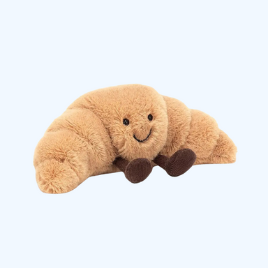 Lachende Croissant Knuffel – Zachte Pluche Kussen voor Kinderen en Volwassenen More For Mini