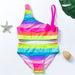 Flickor Tankini Baddräkt Sjöjungfruprint – Sommarstrandkläder | 3-12 år More For Mini