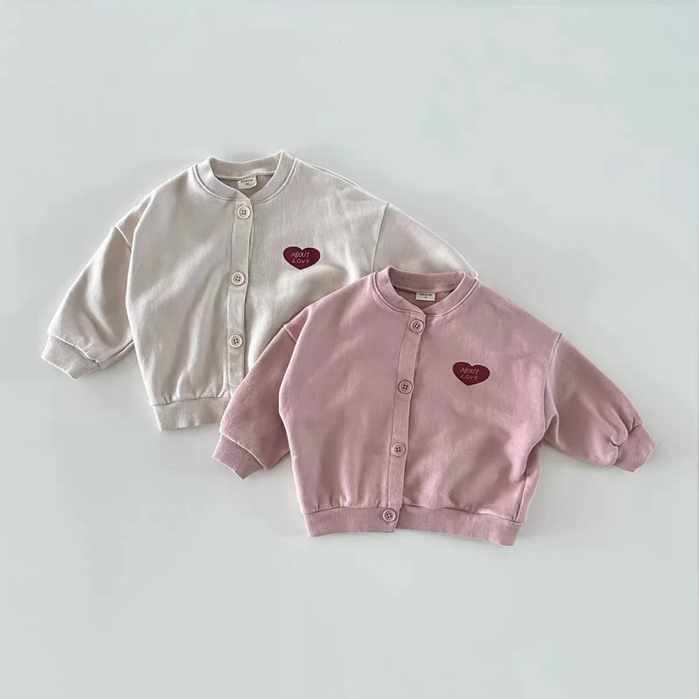 Babyvestje met Hartje – Zachte Cardigan met Knoopsluiting – Uniseks Kinderkleding (6m - 3jr) More For Mini