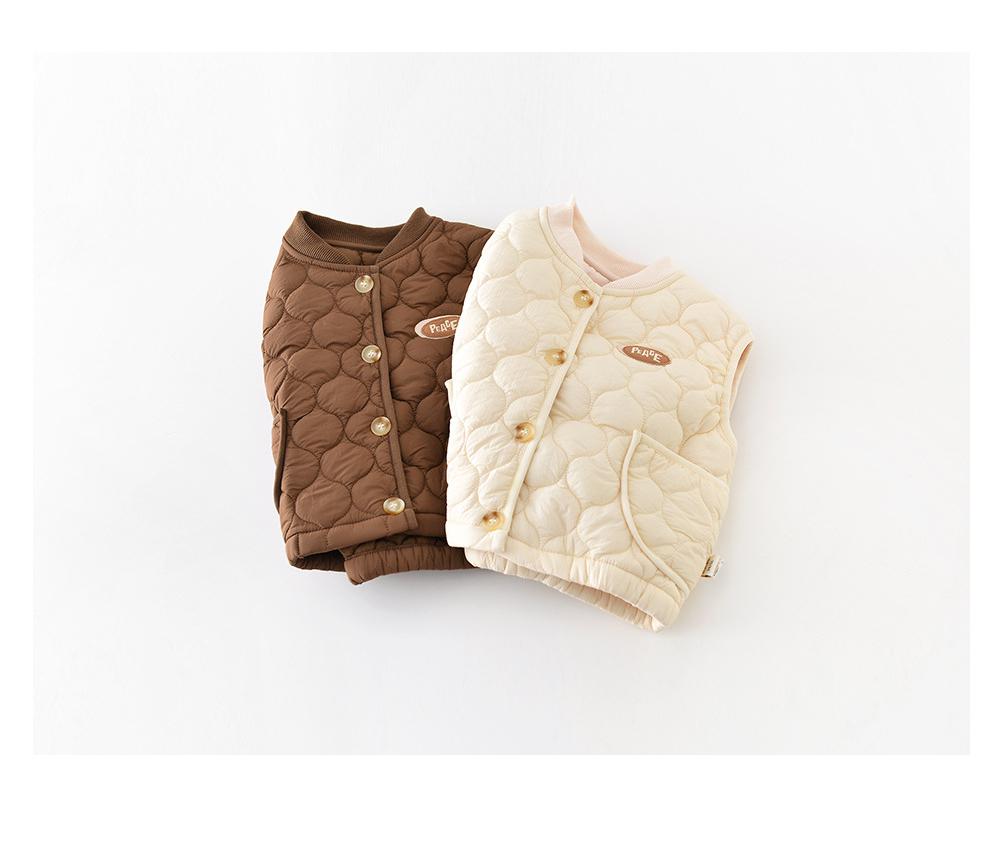 Vadderad väst – Pape Unisex, Brun/Beige, Bomull, Storlek 0–4 år More For Mini