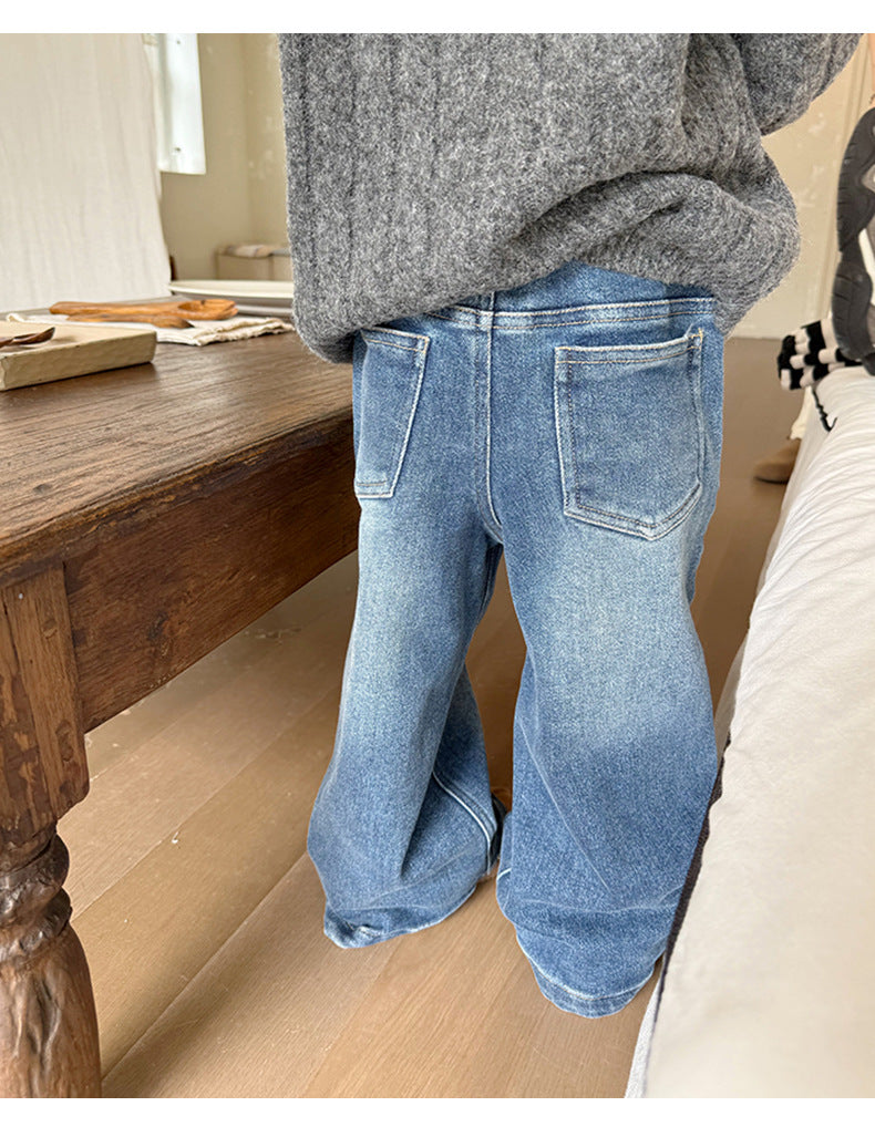 Flare Jeans – Urban Sprout Flickor, Blå, Bomull, Denim, 1–8 år More For Mini