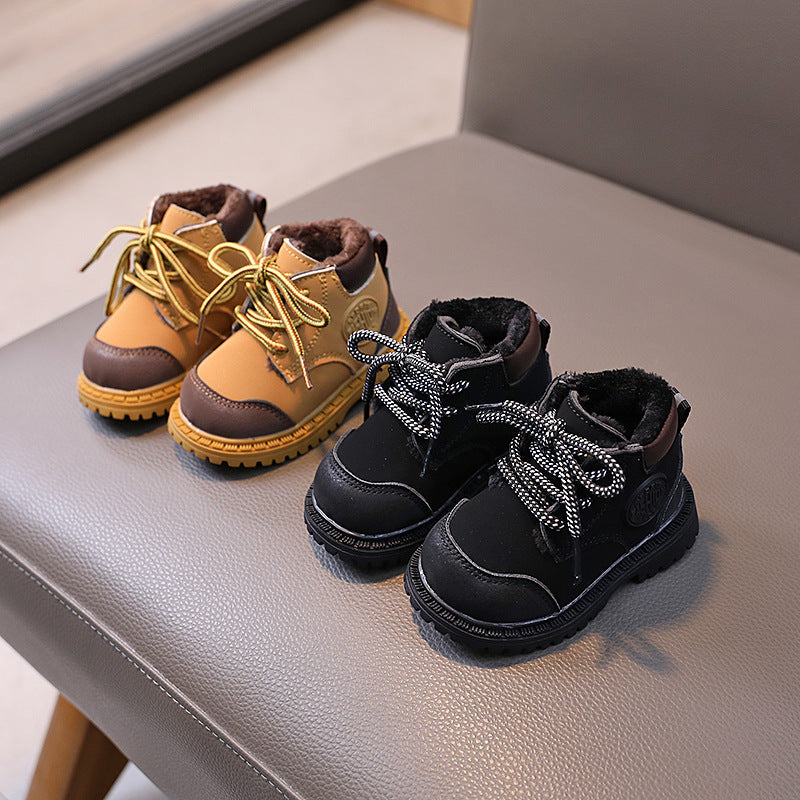 Schoen met wol - Lisi Unisex, Zwart/Bruin, Leer, Maat 16-20-More For Mini