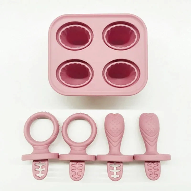 5-delars Baby Bitring Set – BPA-fri Silikon med Handring Lilla Lycka