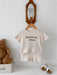 Paris Petit Babyset – Mjuk Sommaroutfit i Ribbat Tyg med Fransk Touch – Unisex | Storlek 0–3 år | More for Mini MoreForMini