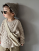 Gebreide Trui met Kabel - Pyong Unisex, Bruin/Groen/Beige, Katoen, Maat 0-6 Jaar-More For Mini