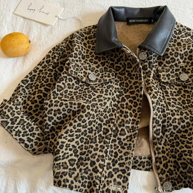 NAROO Leopard Barnjacka – Jacka med leopardmönster Unisex Bomull (0–8 år) More For Mini