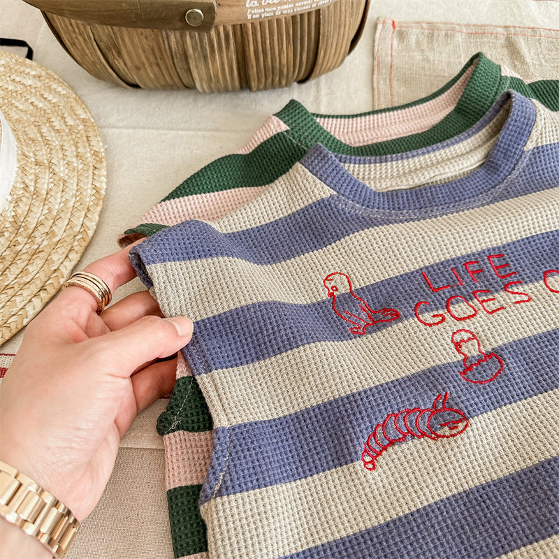 Ribb Sommarset – Little Waves Unisex, Blå/Grön, Bomull, 0–6 år More For Mini