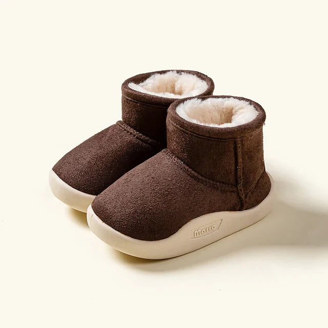 Warme Winterlaarzen - Abuya Unisex, Beige/Bruin/Blauw/Roze, Suède, Maat 14-20-More For Mini