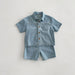 Denim sommarset med T-shirt och shorts – Baby, Småbarn, Förskolebarn, Barn, Blå, Bomull, Storlek 0–6 år More For Mini