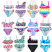 Flickor Tankini Baddräkt Sjöjungfruprint – Sommarstrandkläder | 3-12 år More For Mini