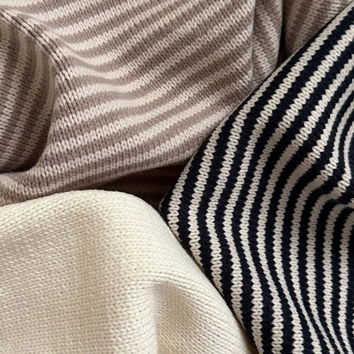 Polo met Strepen - Kabu Unisex, Zwart/Bruin/Wit, Katoen, Maat 0-6 Jaar-More For Mini