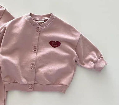 Babyvestje met Hartje – Zachte Cardigan met Knoopsluiting – Uniseks Kinderkleding (6m - 3jr) More For Mini