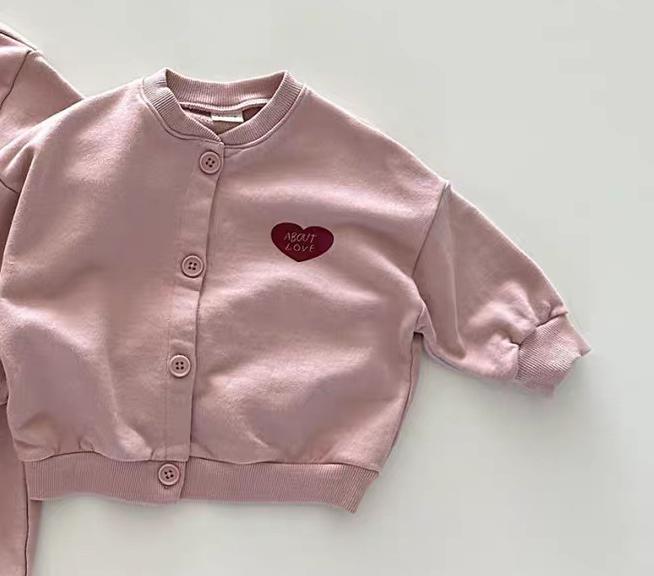 Babyvestje met Hartje – Zachte Cardigan met Knoopsluiting – Uniseks Kinderkleding (6m - 3jr) More For Mini