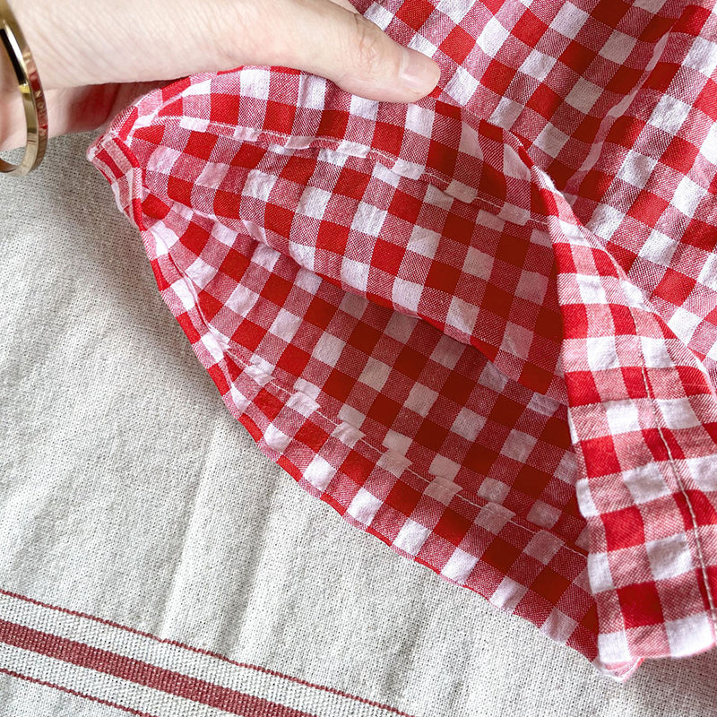 Rutig Kortbyxa – Gigi Småbarn, Förskolebarn, Barn, Grön/Svart/Gul/Röd/Rosa/Blå, Bomull, Storlek 1–7 år More For Mini