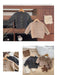 Gebreid Vest – Coco Meisjes, Bruin/Grijs, Katoen, Maat 0-4 Jaar-More For Mini
