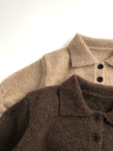 Polo – Moga Unisex, Beige/Bruin, Katoen, Wol, Maat 1-7 Jaar-More For Mini