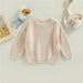 Gebreide Trui - Amba Unisex, Wit/Zwart/Blauw/Roze/Groen/Grijs/Bruin, Katoen, Maat 0-6 jaar-More For Mini