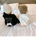 Jumpsuit met Engelenvleugels - Baby, Zwart/Wit, Katoen, Maat 0-2 Jaar-More For Mini