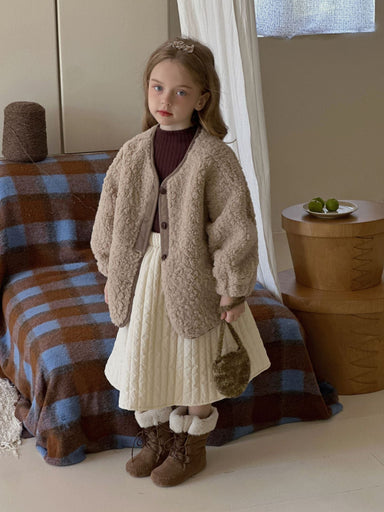 Teddyjacka – Noa Teddy Västdesign Flickor, Beige, Bomull, Storlek 2–7 år More For Mini
