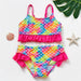 Flickor Tankini Baddräkt Sjöjungfruprint – Sommarstrandkläder | 3-12 år More For Mini