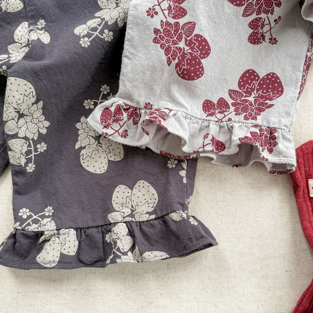 Lunea Kids Flora Volangbyxdress Flicka – Sommarjumpsuit i bomull – Blommönster – Volanger – 0–6 år – Luftiga barnkläder More For Mini
