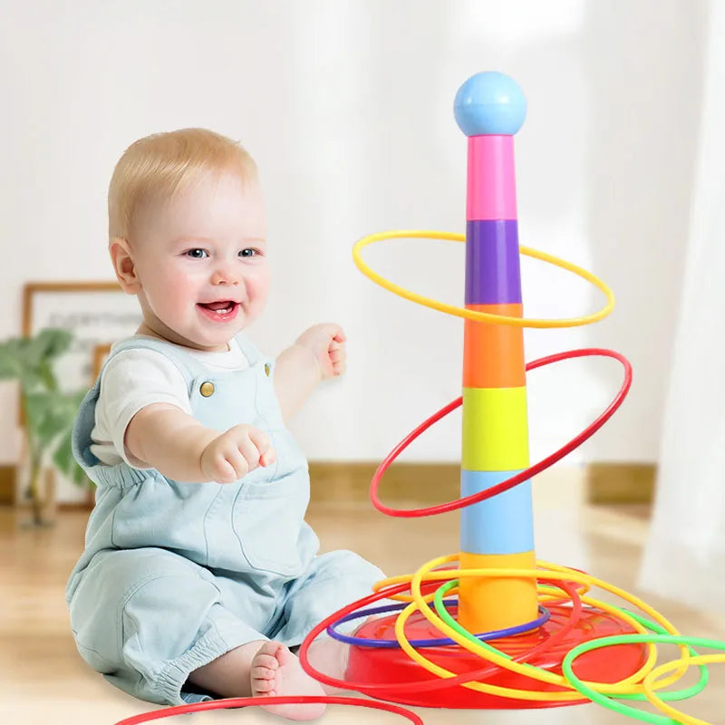 Ringkastningsspel för Barn – Stapeltorn & Ring Toss | Inne & Ute Lilla Lycka