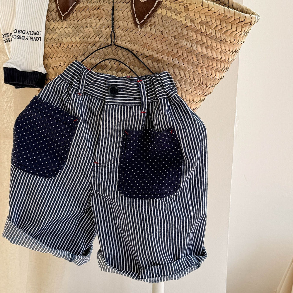 Norin Barnbyxor med Ränder – Unisex Sommarbyxor i Bomull (0–6 År) – Bekväm Passform & Unik Design More For Mini