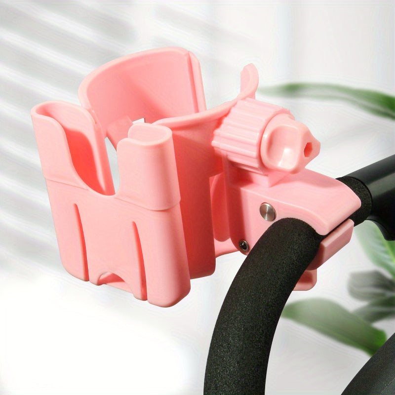 Telefoon- en Bekerhouder Kinderwagen - Addis Universeel, Zwart/Beige/Roze/Geel, Kunststof-More For Mini