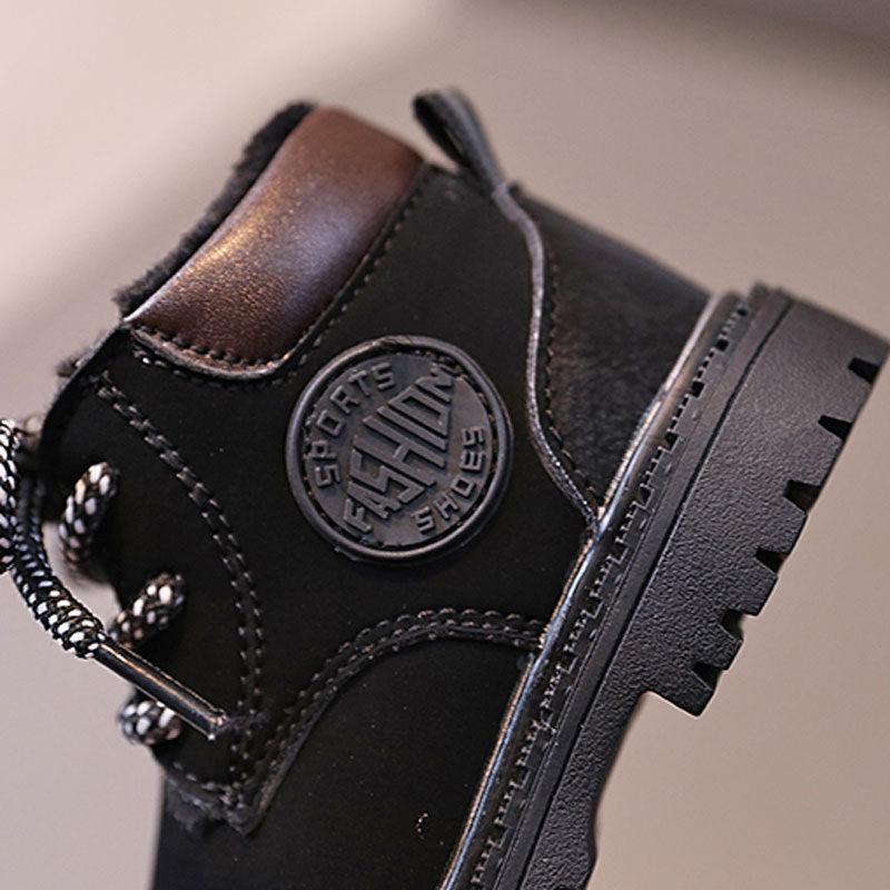 Schoen met wol - Lisi Unisex, Zwart/Bruin, Leer, Maat 16-20-More For Mini