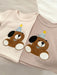 Loupi-set 0–3 år – Sommaroutfit för Flickor och Pojkar – 2-delad – Beige/Brun MoreForMini