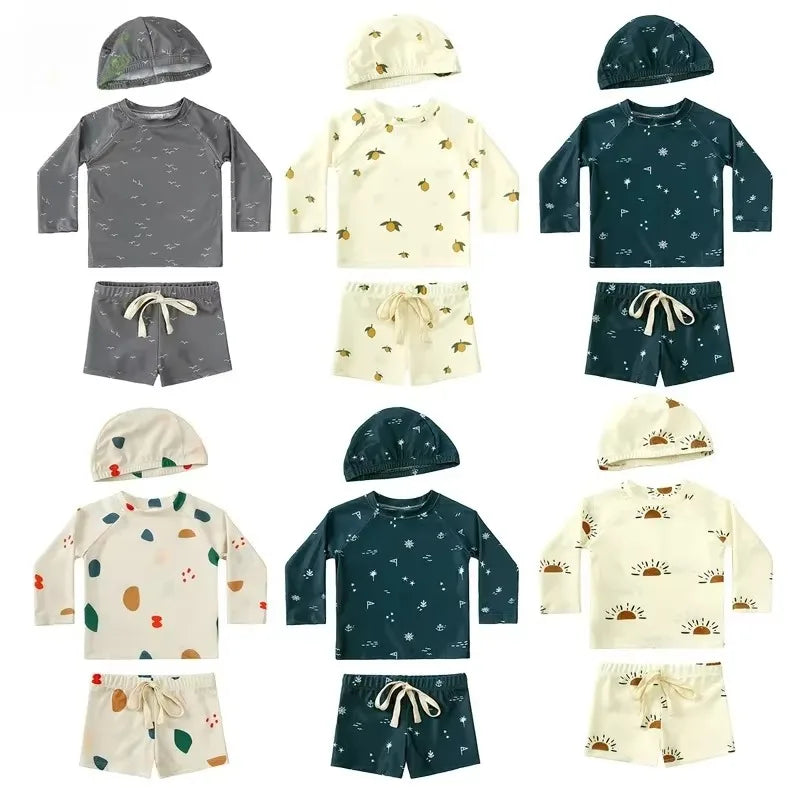 Baby Pojkar UV Simset med Hatt – UPF 50+ | 9M-7 år More For Mini