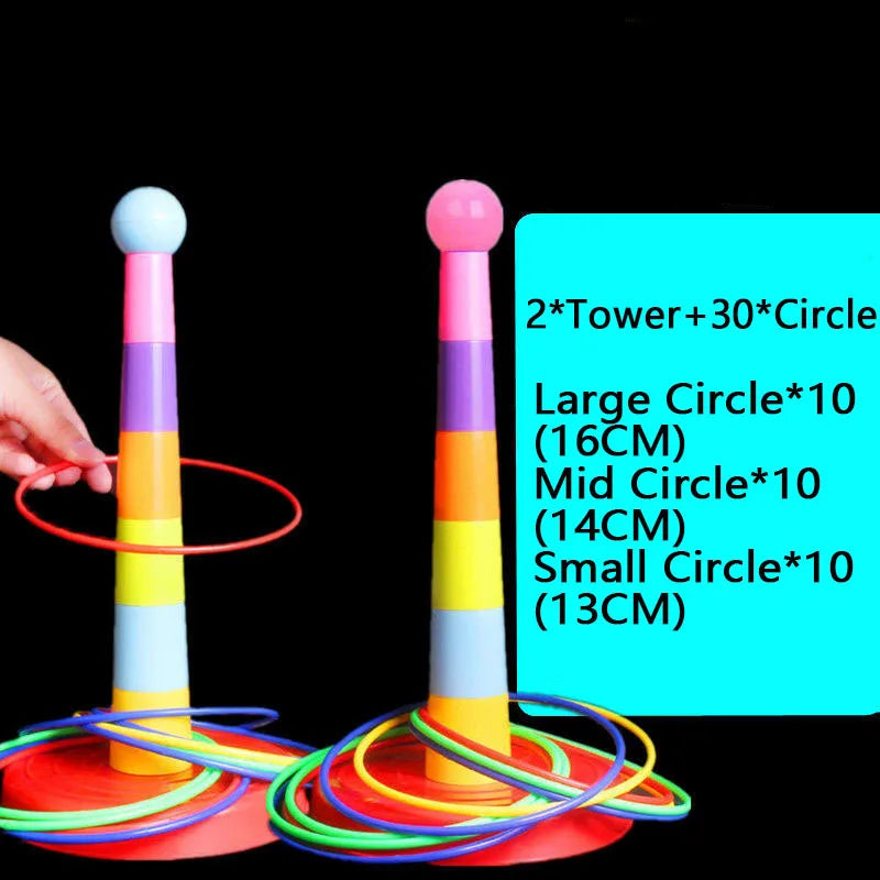 Ringkastningsspel för Barn – Stapeltorn & Ring Toss | Inne & Ute Lilla Lycka