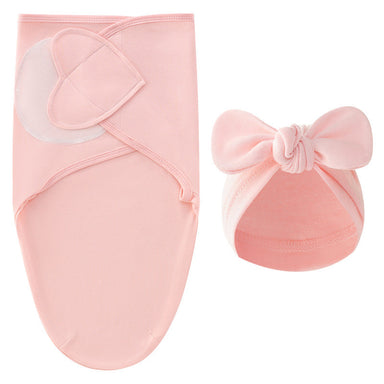 Inbäddningsfilt & Mössa – DreamNest Luxe, Unisex, Grå/Grön/Rosa/Vit/Brun, Bomull, Nyfödd More For Mini
