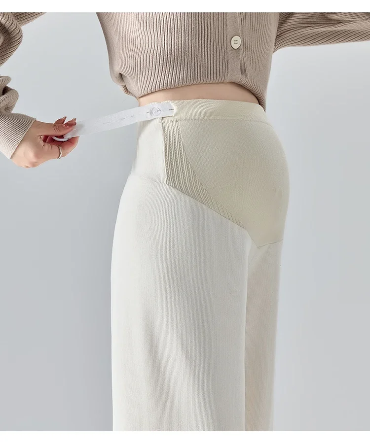 Zwangerschapsbroek Katoen met Buikband – Comfortabele Ribstof – Positiebroek met Wijde Pijpen (M-3XL) More For Mini