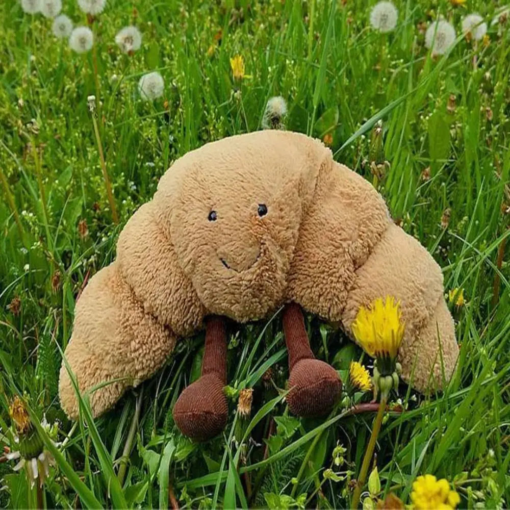 Lachende Croissant Knuffel – Zachte Pluche Kussen voor Kinderen en Volwassenen More For Mini