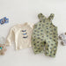 Hängselbyxa med Stjärnor – Stjärnfångare Unisex, Beige/Grön, Bomull, Storlek 0–5 år More For Mini