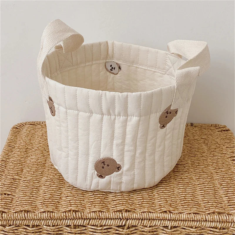 Opbergmand Babykamer – Zachte Katoenen Mand voor Luiers, Kleding & Speelgoed | SoftNest More For Mini